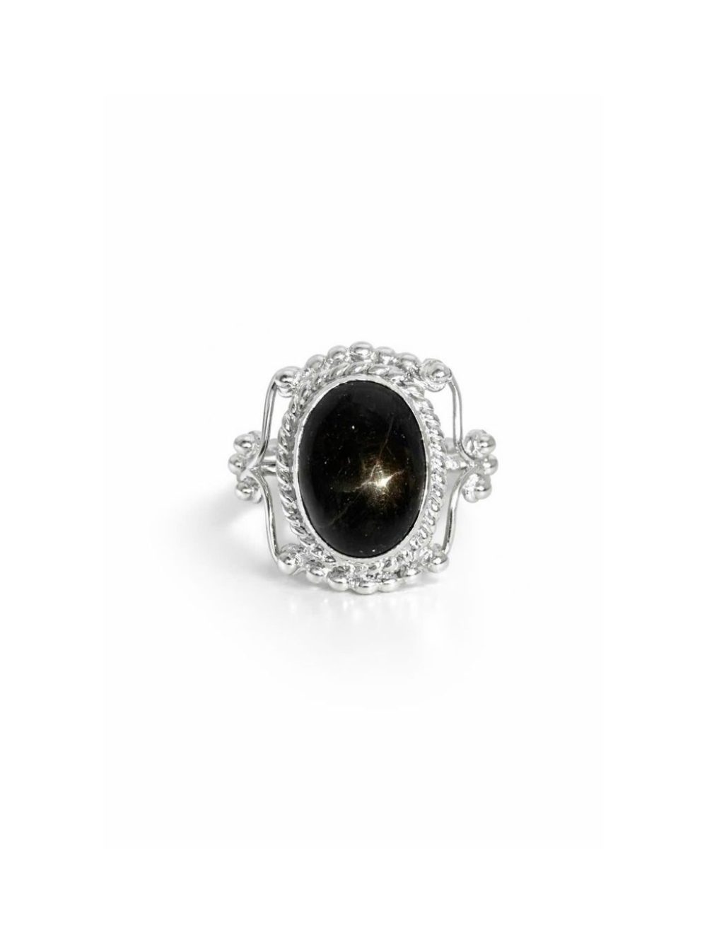 Nhẫn bạc thiết kế độc bản CROWN SAPPHIRE RING đá Sapphire thiên nhiên